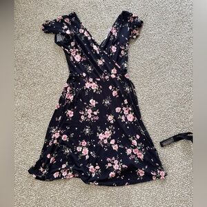 Floral Faux Wrap Dress - summer is here!